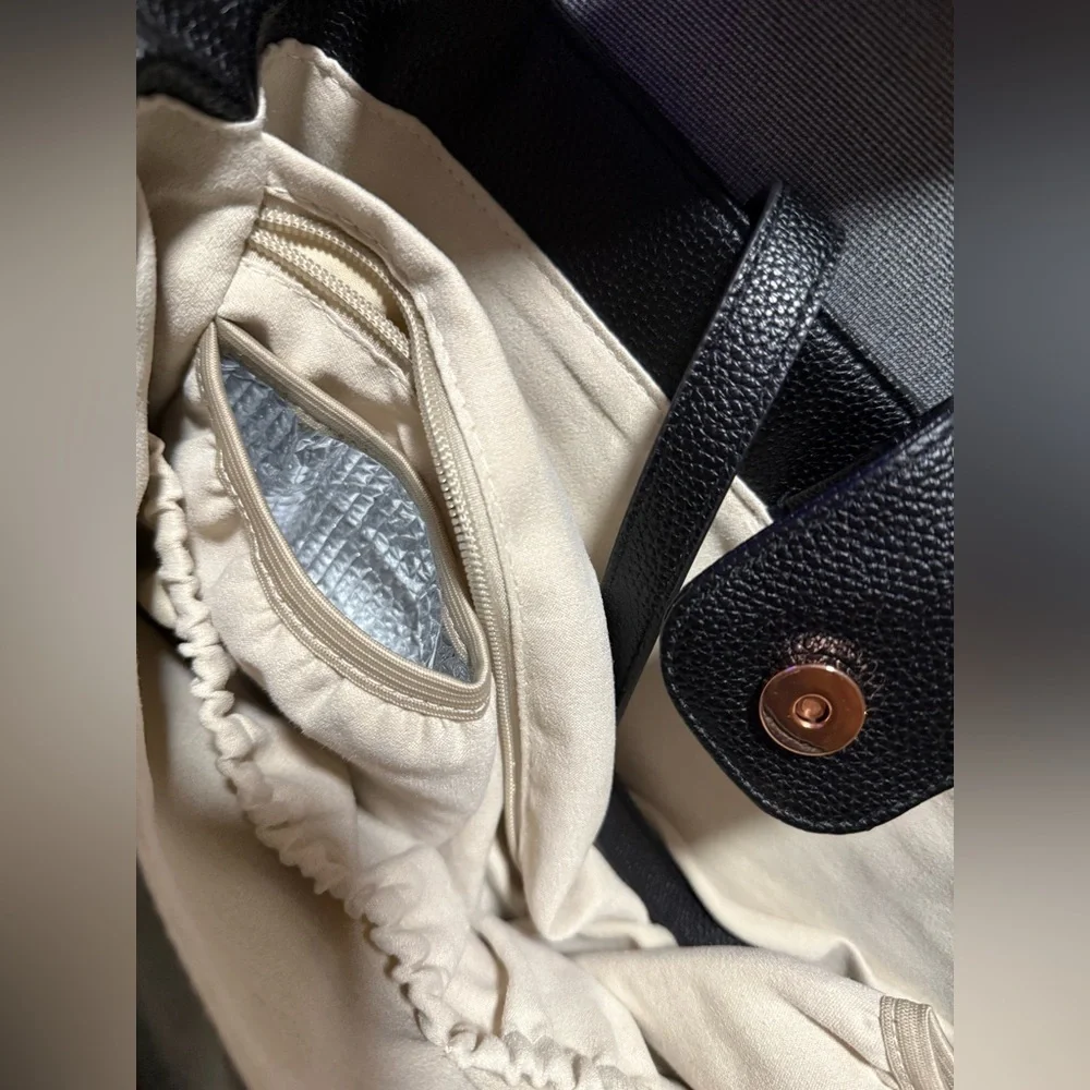 Black La Morsa Diaper Bag w/changing Pad NWOTs
